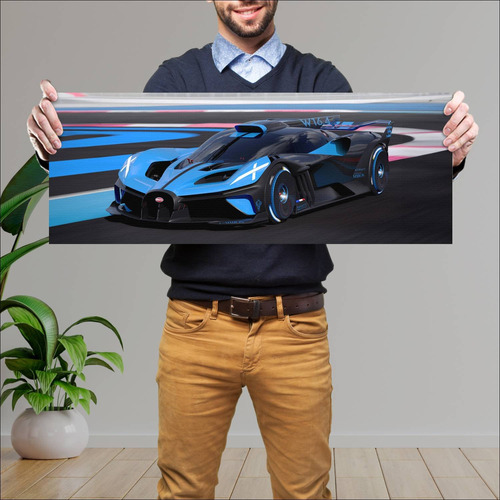 Cuadro 30x80cm Auto 2020 Bugatti Bolide Concept 118