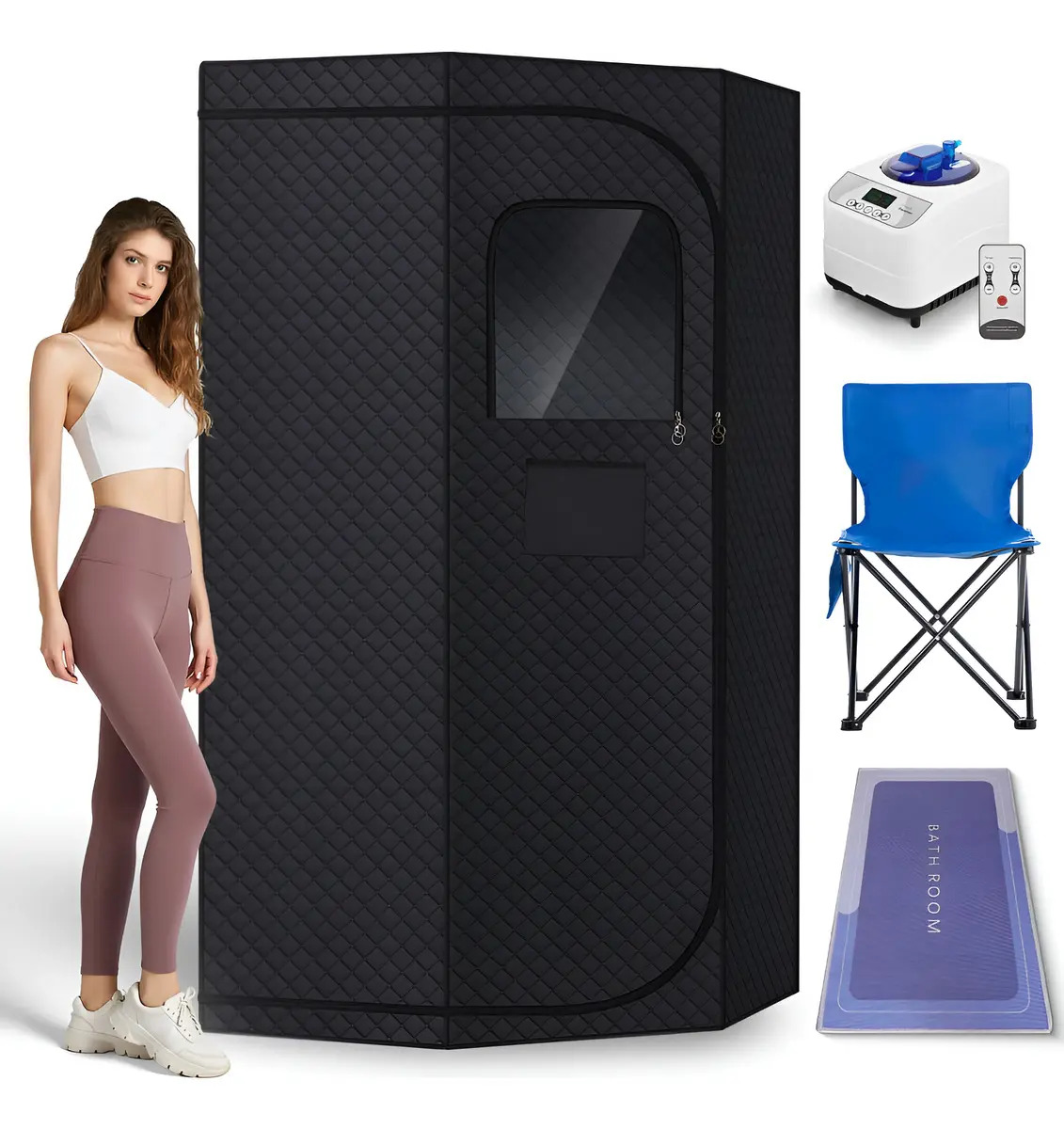 Caixa de sauna portátil com vapor de 3 L para casa e desinfetóxica