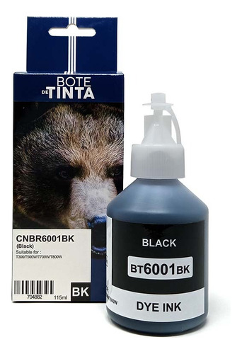 Tinta Compatible Negro Br6001bk T300 T500 T700 T800