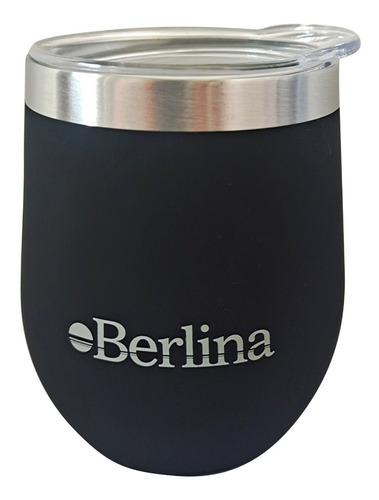 Mate Berlina Con Tapa Color Negro