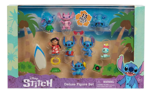 Bonecos Disney Stitch Deluxe Set 13 Peças Sunny