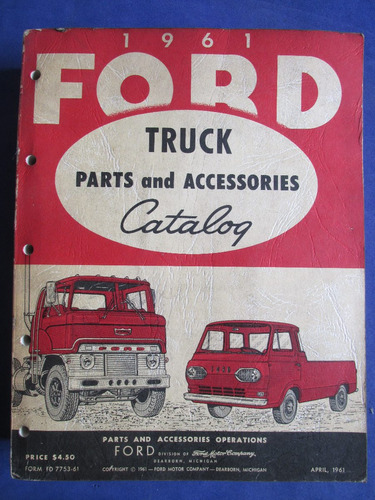Antiguo Libro Camiones Ford Año 1961 De Coleccion  Escaso