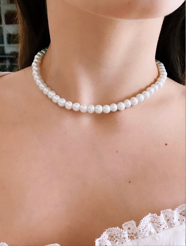Collar De Perlas Para Mujer Perlas Finas De Nácar 