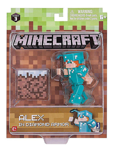 Minecraft Alex In Diamond Armor Series 3 Figura De Acción 