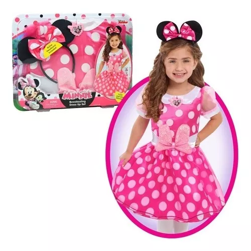 Niñas Minnie Mouse Disfraz con diadema Tul Vestido Cosplay