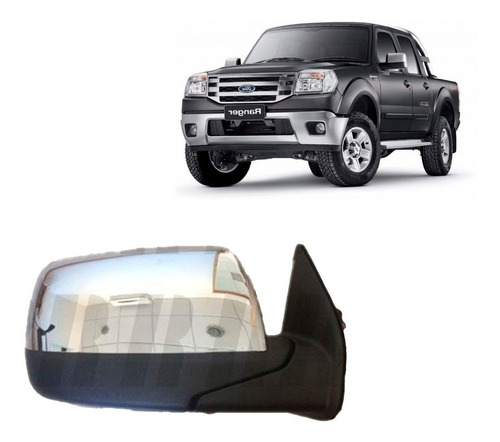 Espejo Der Para Ford Ranger Thai 2006-2009 Cromado