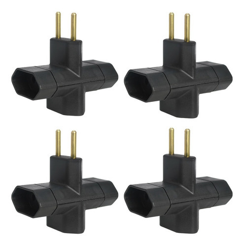 Kit 4 Adaptador T Benjamin 3 Tomadas Plug 2p T 10a Margirius 127/250V