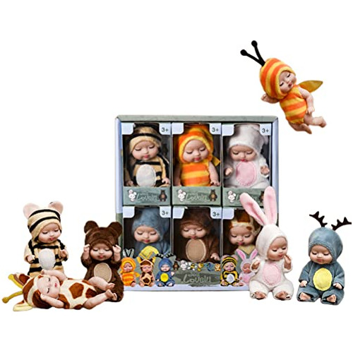 Yqkoop Baby Doll Set De 6 Muñecas Renacidas Bebé 4.3'' Reali