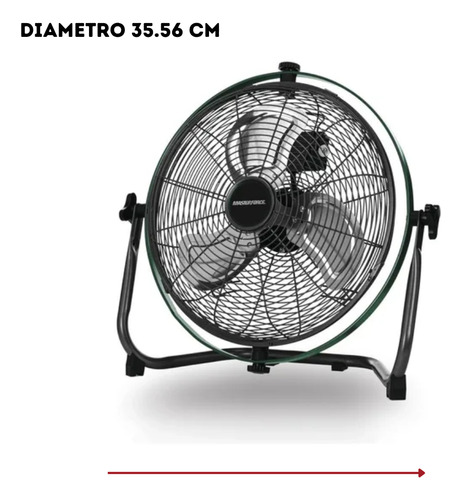Ventilador De Piso Orbital Masterforce De 14 PuLG Metal Cantidad De Aspas 3 Estructura Plateado Aspas Plateado Diámetro 35 Cm Frecuencia 60 Hz Material De Las Aspas Aluminio 360 GRADOS