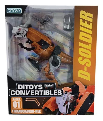 Juego Convertibles D-soldier Dinos/transformers  Trex Ditoys