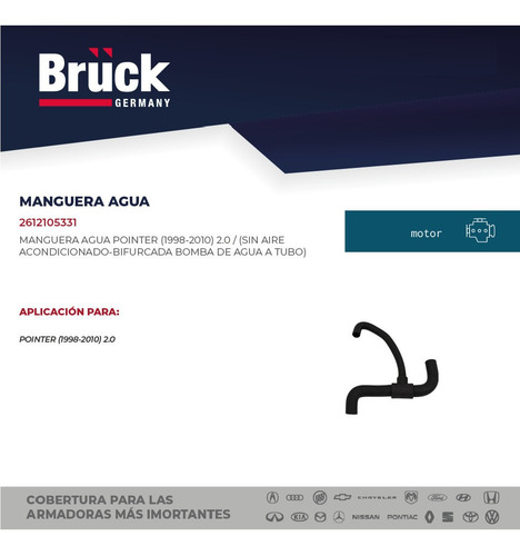 Manguera Agua Pointer 2000 2.0 8v 2612105331