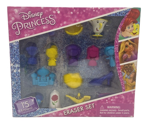 Borradores Disney Princesas 15 Pack Bella Sirenita Rapunzel