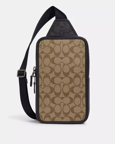 comprar Pechera Coach Sullivan 100% Original In Signature Canvas