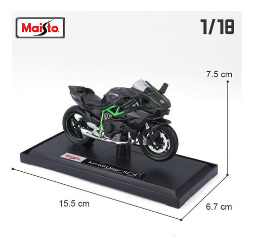 Modelo De Juguete Maisto 1:18 Kawasaki Ninja H2r Para Motoc