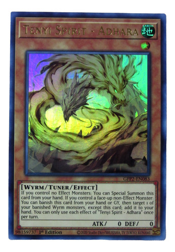 Carta Original Anime Yugioh Tenyi Spirit Adhara Konami