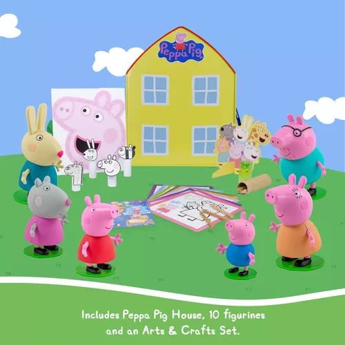 Casa Da Peppa Pig, 6 Figuras, Desenho E Pintura, Luppa.