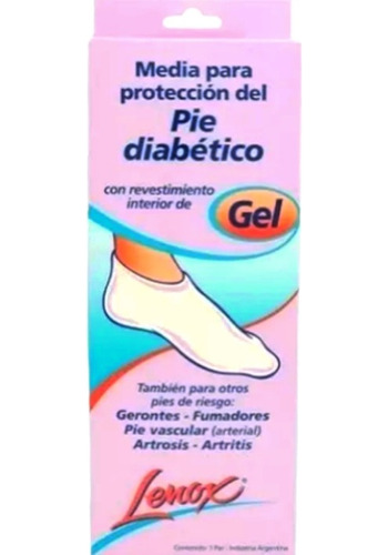 Medias Con Gel Para Protección De Pie Diabético Lenox-cortas