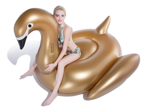 Inflable Para Alberca Con Forma De Cisne Dorado