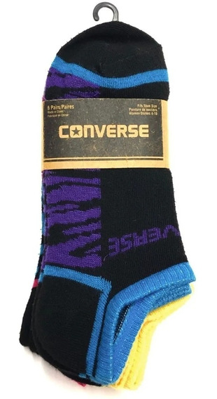 Calcetines Converse 6 Pack Dama Colores 100%nuevo Y Original | Meses sin  intereses