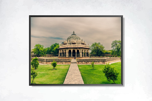 Isa Khan's Tomb, Delhi, India  - Cuadro (30×40 -marco Negro)