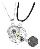 Comprar Collares Parejas Imantado Sol Y Luna Te Amo 100 Idiomas.