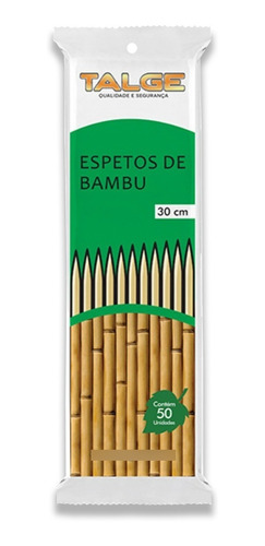 3000 Palito De Bambu Espeto P/ Churrasco 30cm Talge - 3000un