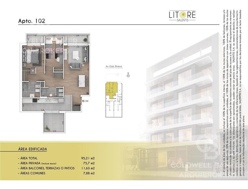 Imagen 2 de 12 de Venta Apartamento Dos Dormitorios En Malvín - 102