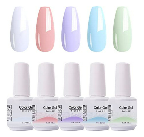 Esmalte - Juego De Esmaltes De Uñas De Gel Arte Clavo, 5pcs 