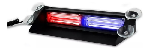 Cob Barra 2 Módulos Luz Estrobo Roja / Azul Led 6 Funciones!