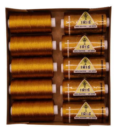 Caja Seda Amarilla Hilosiris (caja Con 10 Tubos De 25gr C/u) 995