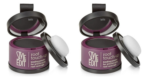Style Edit Polvo Retoque Raíces Cabello Negro | Cubre Canas