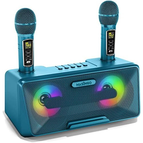 Máquina De Karaoke Adultos Y Niños 2 Micrófonos Inal...