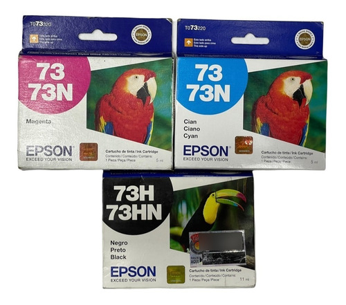 Cartuchos Epson Kit X3 74hn Alto Rendimiento+c-m