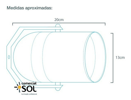 Imagem 6 de 6 de Canhão Refletor Par 38 Branco C/ Bandeira Barndoor Integrado
