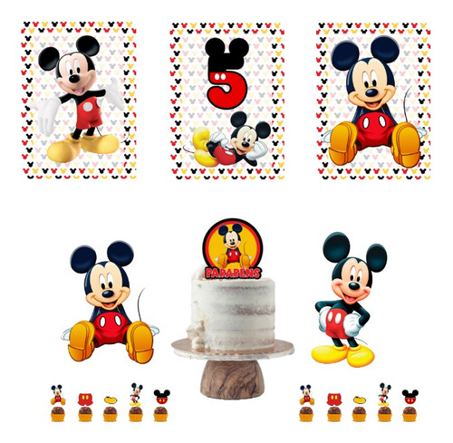 Kit Aniversário Mickey Só Um Bolinho - Escolha A Idade