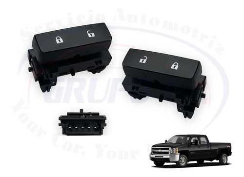 2 Controles Switch Seguro Izq Dcho Silverado 2500 2007 2008