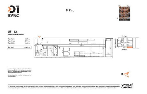 Imagen 2 de 12 de Venta Apartamento Monoambiente En Barrio Sur - 112