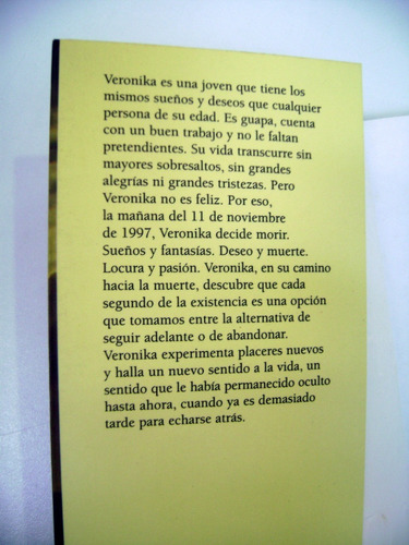 Veronika Decide Morir Coelho Formato Grande Locura Boedo (Usado)