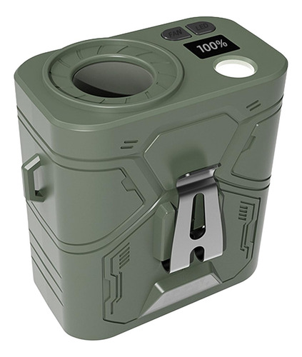 Ventilador De Clip De Cintura Fuerte Portátil De Aire Verde