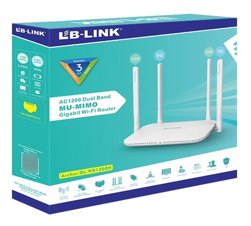 Router Lb-link Ac1200 Archer Bl-wr1300h Doblebanda 4 Antenas