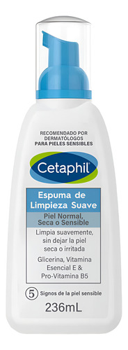 Espuma De Limpieza Suave Cetaphil Piel Norm, Seca Sens 236ml