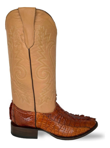 Bota Western St. Vaughan Piel Exotica Cocodrilo Cola