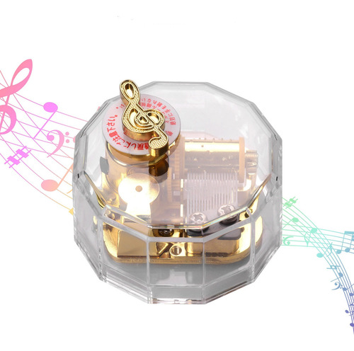Imagen 9 de 9 de Dodecagon - Caja Musical De Acrílico Transparente, En Sentid