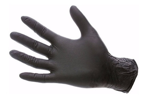 Guantes Nitrilo X 20 Peluqueria Barberia Color Negro S M L