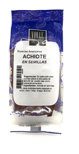 Achiote En Semillas X 100 Gr