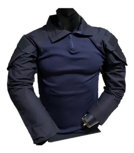 Camisa tactica azul marino new arrivals