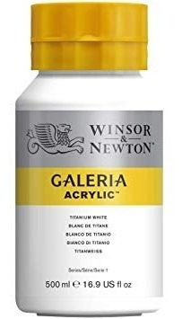 Tinta Acrílica Galeria Winsor & Newton 500ml Titanium White