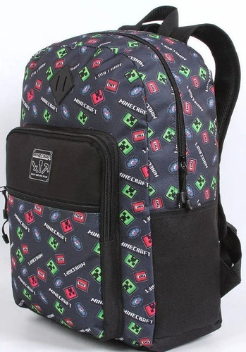 Imagem 6 de 9 de Kit Mochila Escolar Minecraft 11494 + Lancheira + Cantil