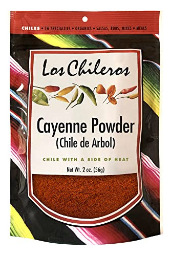 Los Chileros Cayena En Polvo (chile De Arbol), Paquetes De 2