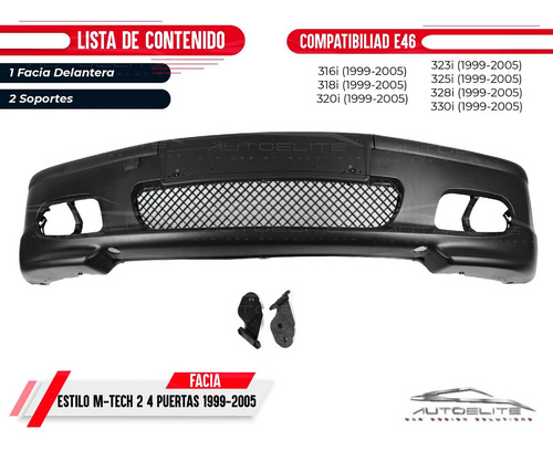 Imagen 8 de 10 de Facia Delantera Bmw Serie 3 E46 4 Ptas Tipo Mtech 1999 2005